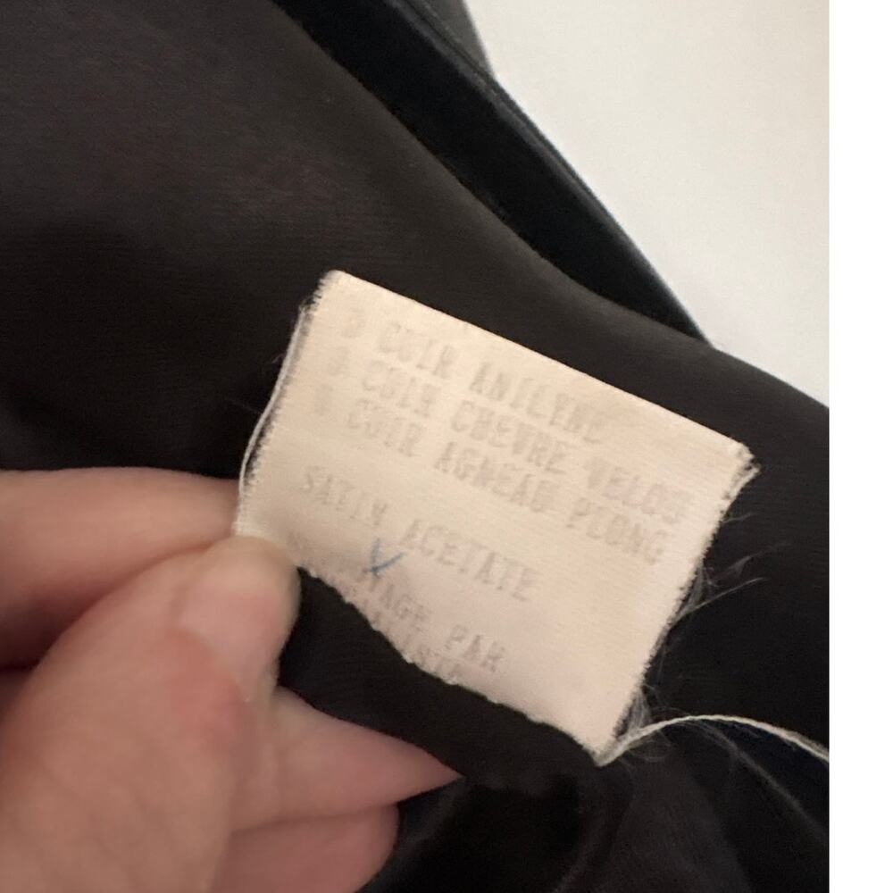 Vintage 90s Pellessimo France Black Lambskin Leather Jacket Size 2 (Small) - Picture 7 of 9